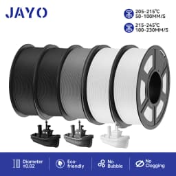 JAYO 5Rolls PETG PLA HSMPETG PLA PLUS PLA META High Speed matte PLA 1.75mm Materials for 100% No Bubble &FDM for 3D Printing
