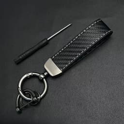Carbon Fiber Rope Car Keychain Men Women Luxury Key Chain Holder Key Strap Pendant Keyring Horseshoe Buckle Business Gift