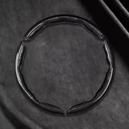 2/3PCS Laser Carbon Fiber Silicone Car Steering Wheel Cover 1K Micro Fiber Leather PVC Wheel Booster Cover Non-Slip Universal