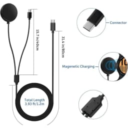 2-in-1 Charger for Samsung Galaxy Watch 7/6/5/5 Pro USB-C Smartwatch and Smartphone Charger Replacement Charging Base Cable
