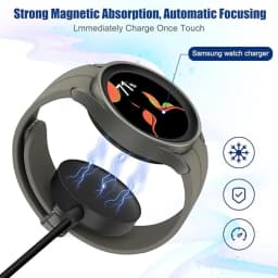 2-in-1 Charger for Samsung Galaxy Watch 7/6/5/5 Pro USB-C Smartwatch and Smartphone Charger Replacement Charging Base Cable