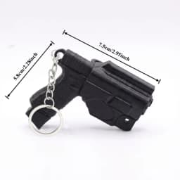3D Printed Mini Pistol Shaped Car Keychain with Holster Model, Men's Waist Hanging Keychain, Practical Keychain Pendant