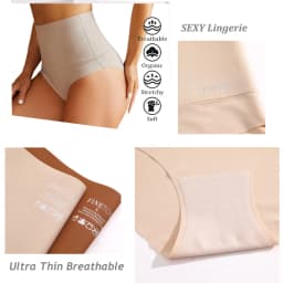 Large Size Women Seamless Panties High Waist Shapewear Elastic Butt Lifter Briefs Solid Ice Silk Breathable Female Underwear
