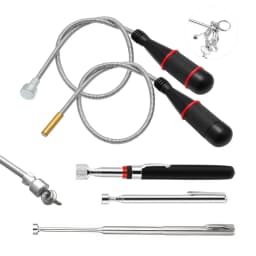Telescopic Magnetic Pickup Tool with Claw Grabber Flexible Extendable Magnetic Pick-Up for Automotive Repair 1-3Pcs Optional