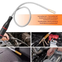 Telescopic Magnetic Pickup Tool with Claw Grabber Flexible Extendable Magnetic Pick-Up for Automotive Repair 1-3Pcs Optional