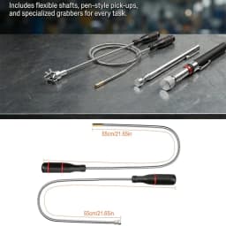 Telescopic Magnetic Pickup Tool with Claw Grabber Flexible Extendable Magnetic Pick-Up for Automotive Repair 1-3Pcs Optional