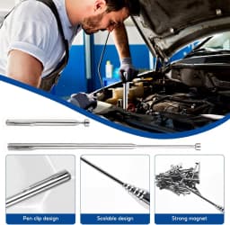 Telescopic Magnetic Pickup Tool with Claw Grabber Flexible Extendable Magnetic Pick-Up for Automotive Repair 1-3Pcs Optional