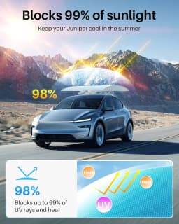 2026 For Tesla Model Y Juniper Sunshade Magnetic Suction Clip Sunroof Honeycomb Sunshades Model 3 Highland Skylight Accessory