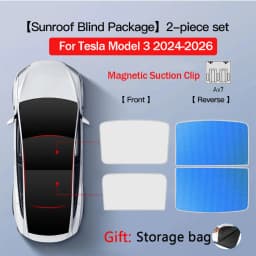 2026 For Tesla Model Y Juniper Sunshade Magnetic Suction Clip Sunroof Honeycomb Sunshades Model 3 Highland Skylight Accessory