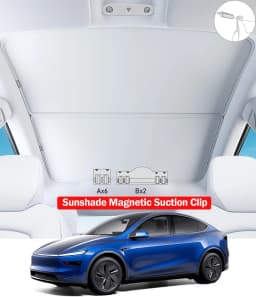 2026 For Tesla Model Y Juniper Sunshade Magnetic Suction Clip Sunroof Honeycomb Sunshades Model 3 Highland Skylight Accessory