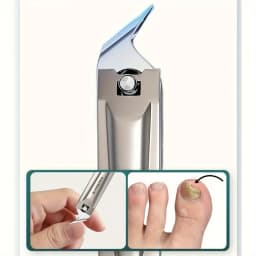 3pcs Set Professional Endogenous Toenail Suit: Stainless Steel File with Lifter and Storage Box-No Odor, Foot and Nail Care