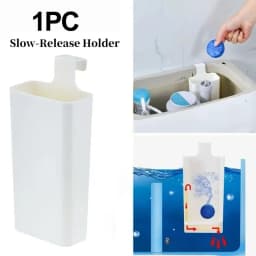 Toilet Solid Dispenser-Tank Replacement Part,Toilet Bowl Cleaner Buffer Box,Hanging Slow-Release Dispenser,Extends Cleaning Time
