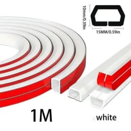 1/4M Flexible Floor Cable Cover, Self-Adhesive Wall Cord Hider, Internet Wire Duct & Cable Management