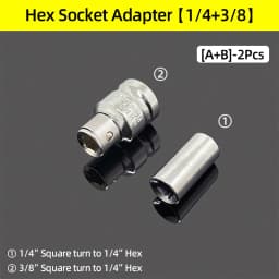 1/4" 3/8” 1/2” Square Drive To 1/4" Hex Shank Socket Adapter Converter Quick Change Bits Holder Repair Hand Tools Accessories