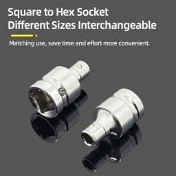 1/4" 3/8” 1/2” Square Drive To 1/4" Hex Shank Socket Adapter Converter Quick Change Bits Holder Repair Hand Tools Accessories