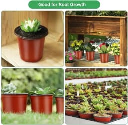 100/20x Seeding Nursery Pot Black Red Plants Nursery Pots Seedling Cups Grow Box Planters Home Garden Potted Container Wholesale