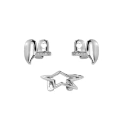 Unisex Y2K Cyber Punk Glossy Star Pentagram Tooth Caps Irregular Geometric Christmas Theme Accessory Teeth Grillz Jewelry
