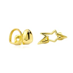 Unisex Y2K Cyber Punk Glossy Star Pentagram Tooth Caps Irregular Geometric Christmas Theme Accessory Teeth Grillz Jewelry