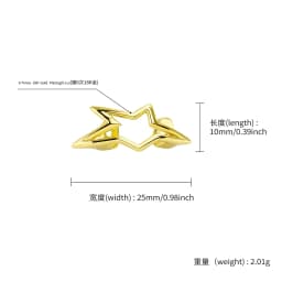 Unisex Y2K Cyber Punk Glossy Star Pentagram Tooth Caps Irregular Geometric Christmas Theme Accessory Teeth Grillz Jewelry