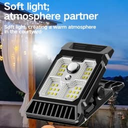 New upgraded intelligent sensing solar clip lamp outdoor courtyard lamp garden lighting solar wall lamp