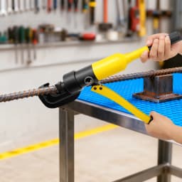 4-22mm Hydraulic Rebar Cutter Rebar Cutting Tool 13Ton/28660 Lbs C-Shaped Head for Easy Mold Change and Steel