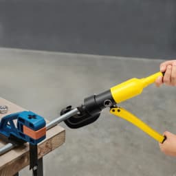 4-22mm Hydraulic Rebar Cutter Rebar Cutting Tool 13Ton/28660 Lbs C-Shaped Head for Easy Mold Change and Steel