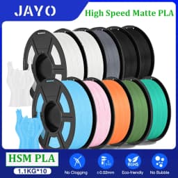 JAYO High Speed Matte PLA 10Rolls HSMPLA Multiple Colors Mixed Filament 175mm Non-toxic Bubble Free Suitable for 3D Printing