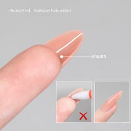 240Pcs New Sandwich Nail Dual Forms Reusable Mixed 15 Sizes Short Oval Square Top & Bottom Nail Mold Set For Builder Extension