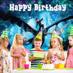 Cartoon-Toothless Backdrop Kids Birthday How to&Train Your Cute Dragon Theme Decor Banner Party Supplies Poster Background Gifts
