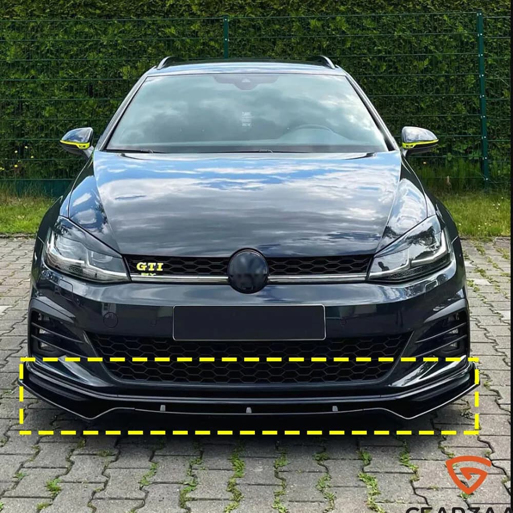 For VW Golf MK7 MK7.5 R GTD GTI TSI TDI Front Splitter Spoiler Lip Kit 2013-2020
