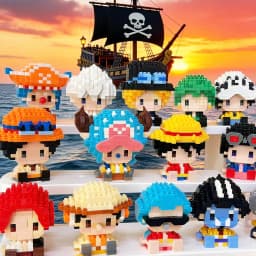 Anime Building Block One Luffy Nami Usopp Assembly Piece 3D Model Robin Franky Jinbe Sanji Mini Bricks Figure Toys For Gift