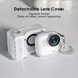 Camera Protective Case for Insta360 Go Ultra TPU Transparent Cover Anti-Scratch Drop-proof Case with Lens Protective Cap