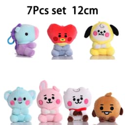 2026 Hot BTed 21Plush Toys Kawaii Mini Keychain Anime Pendant Ornament for Kids 12cm Bt Soft Stuffed Animals Doll Gift