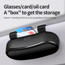 New Car Glasses Box, Glasses Sunshade, Sunglasses Car Storage Multi functional Sunglasses Clip Storage Box