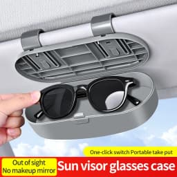 New Car Glasses Box, Glasses Sunshade, Sunglasses Car Storage Multi functional Sunglasses Clip Storage Box