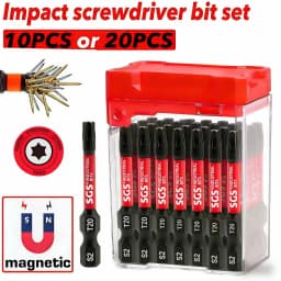 10/20Pcs T20 50mm Torx Screwdriver Bits, S2 Steel, High Hardness, Durable, with Magnetic Attraction, Rust-Resistant and Wear-Resistant, Suitable for Precision Component Repair and Furniture Installation