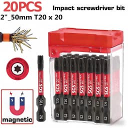10/20Pcs T20 50mm Torx Screwdriver Bits, S2 Steel, High Hardness, Durable, with Magnetic Attraction, Rust-Resistant and Wear-Resistant, Suitable for Precision Component Repair and Furniture Installation