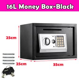 Safe Box Digital Safety Electronic Money Box for Cash Home Office, Jewelry, Large Capacity Security Steel with keys and Bolts
