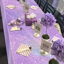 1/3pc Purple Iridescent Disposable Tablecloth Rainbow Laser Birthday Decoration Tablecloth for Bridal Wedding Party Supplies