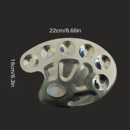 Aluminum Paint Palette, Lightweight Metal Mixing Tray for Watercolor Acrylic Oil, Portable Artist Pigment Palette with Multiple