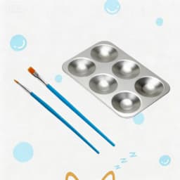Aluminum Paint Palette, Lightweight Metal Mixing Tray for Watercolor Acrylic Oil, Portable Artist Pigment Palette with Multiple