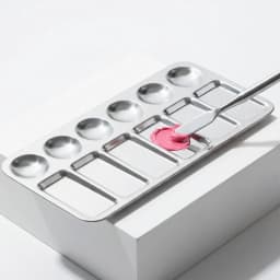 Aluminum Paint Palette, Lightweight Metal Mixing Tray for Watercolor Acrylic Oil, Portable Artist Pigment Palette with Multiple