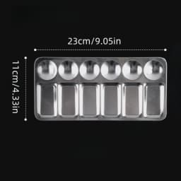 Aluminum Paint Palette, Lightweight Metal Mixing Tray for Watercolor Acrylic Oil, Portable Artist Pigment Palette with Multiple