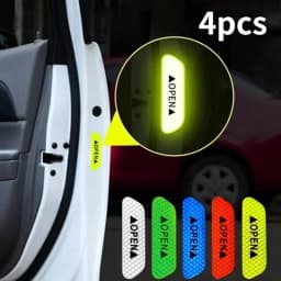 4PCS Reflective Car Door Sticker Safety Opening Warning Reflector Tape Decal Car Accessories Exterior Interior Reflector Sticker