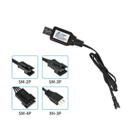 1PC 7.4V (3.7V X2) Charger SM-2P/3P SM-4P Reverse XH-3P/4P Li-ion Battery Electric RC Toys Car Boat USB Charge