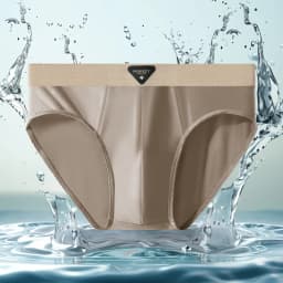 Men's Ice Silk Nylon Briefs 1/3 Pcs Set Soft Breathable Comfortable Underwear with High Elastic Mesh Crotch Shorts