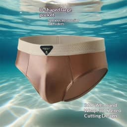 Men's Ice Silk Nylon Briefs 1/3 Pcs Set Soft Breathable Comfortable Underwear with High Elastic Mesh Crotch Shorts