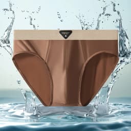 Men's Ice Silk Nylon Briefs 1/3 Pcs Set Soft Breathable Comfortable Underwear with High Elastic Mesh Crotch Shorts