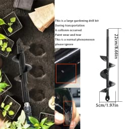 Spiral Hole Drill Bit - Home Planting Spiral Drill Bit - Planting Tool for Loosening Soil and Digging Holes, Garden Drill Bit,