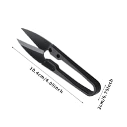 1/2pcs Stainless Steel U-shaped Elastic Scissors Black Carbon Steel Clothing Needle Thread Sewing Scissors